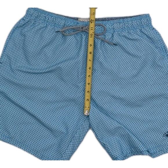 Ted Baker Men's Swim Trunks Size 5 (L) Larkman Lobster Logo Blue Fish Print - Picture 9 of 10